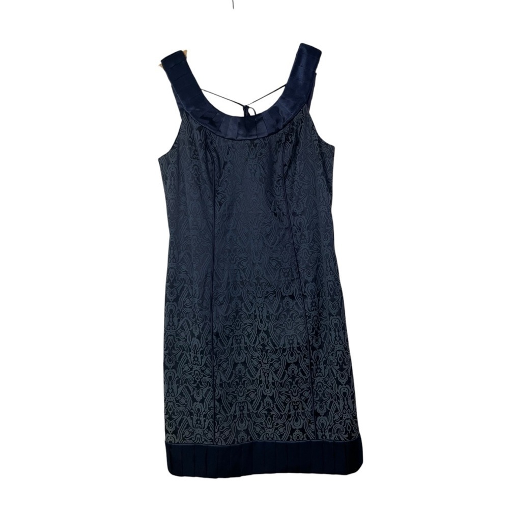 Lyndia Procanik Blue Paisley Sleeveless Sheath Dress 10